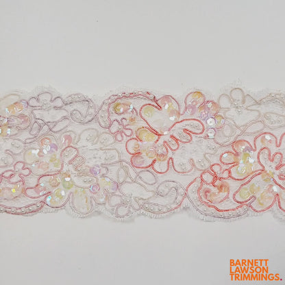 Beaded & Embroidered Lace - by the metre - 7252