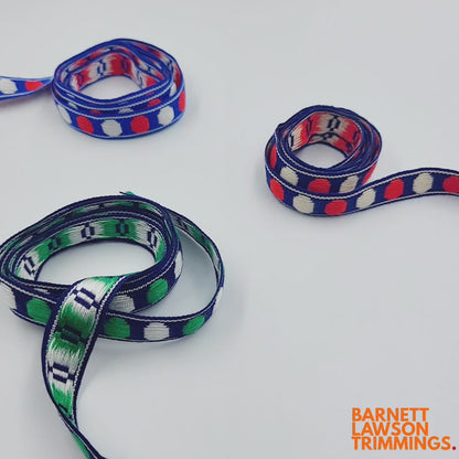 Vintage Braid With Embroidered Circles 15mm 2793