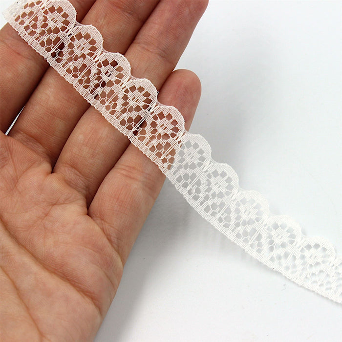 Ivory Scallop Edge Lace 18mm 3288
